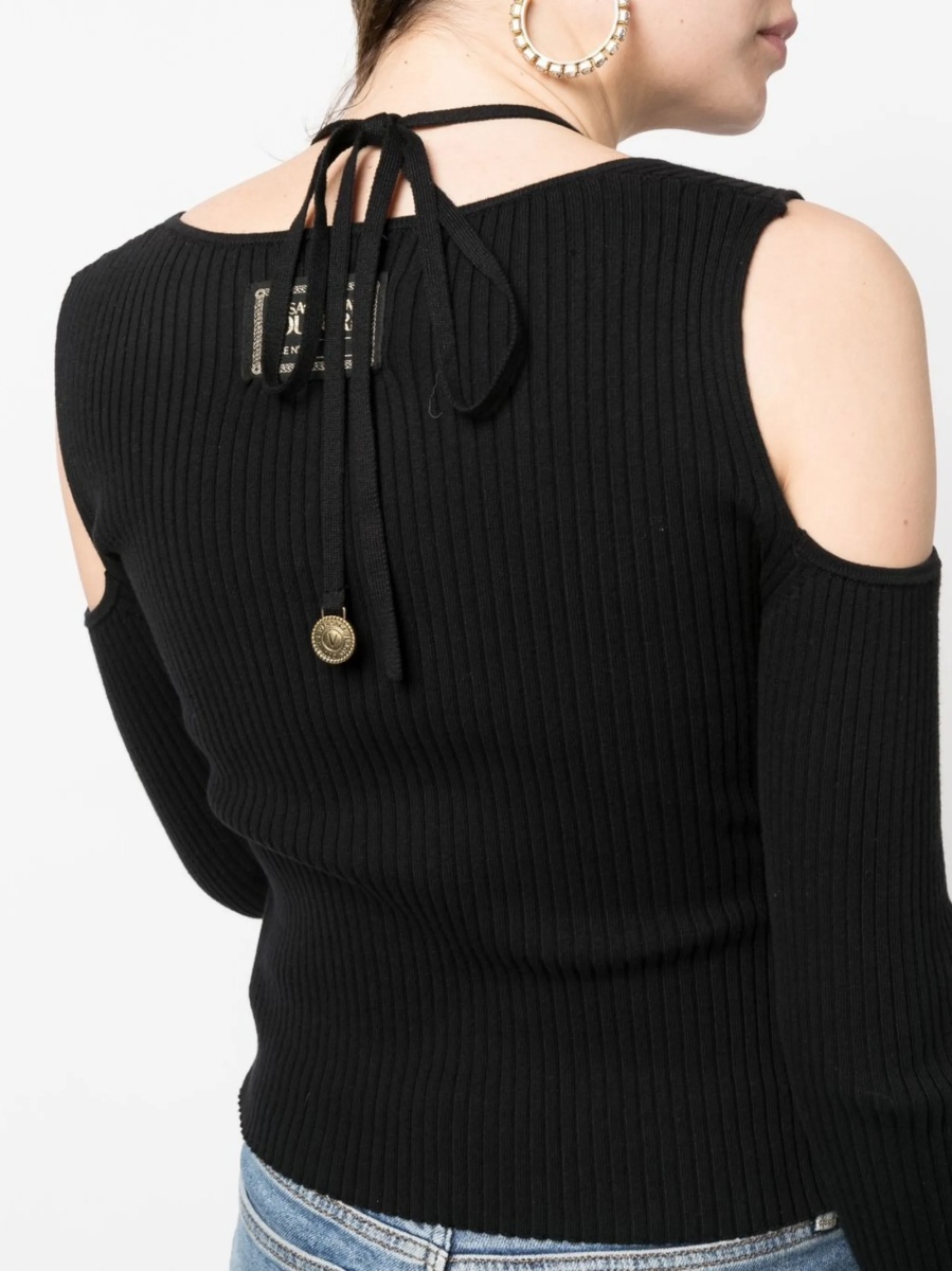 Pulover tricotat Versace Jeans Couture negru - Img 5