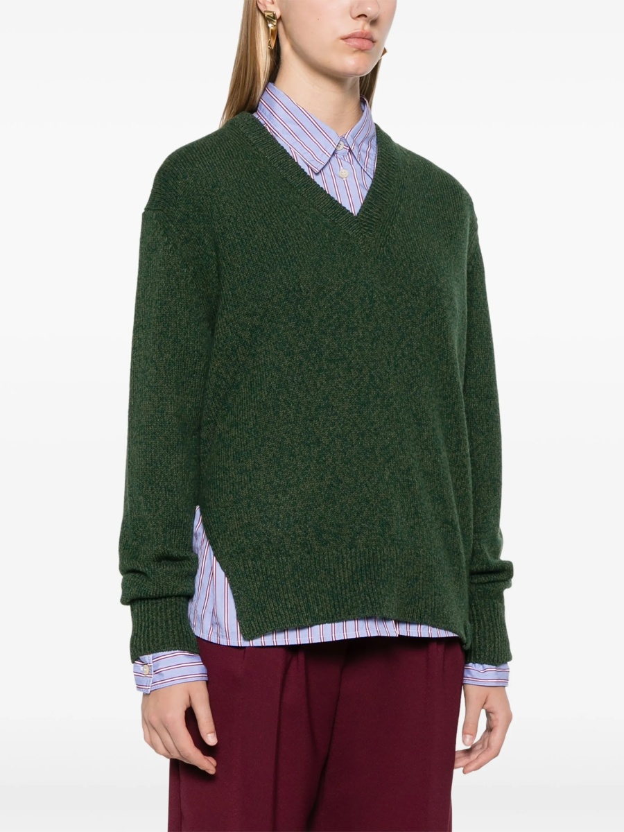 Pulover tricotat Victoria Beckham verde - Img 3