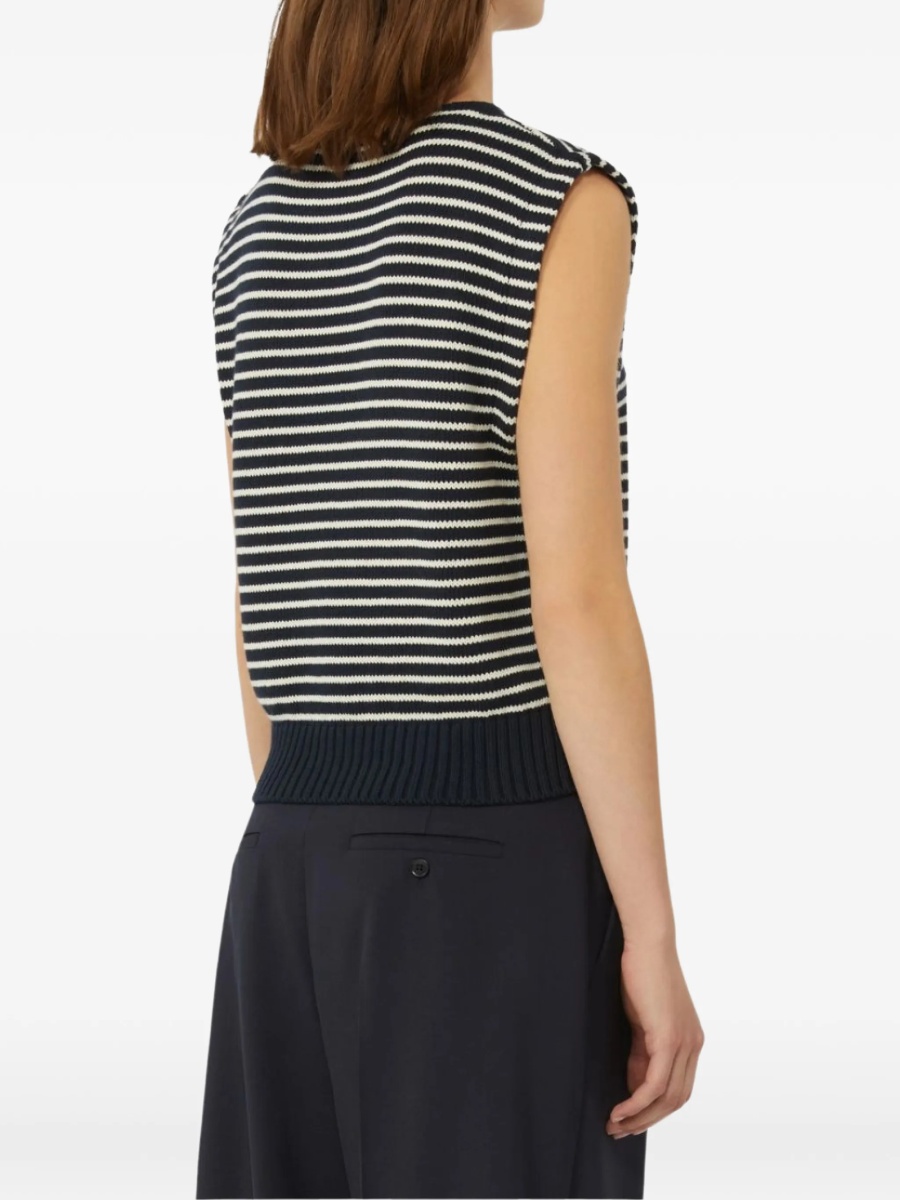 Pulover tricotat Weekend MaxMara albastru - Img 3