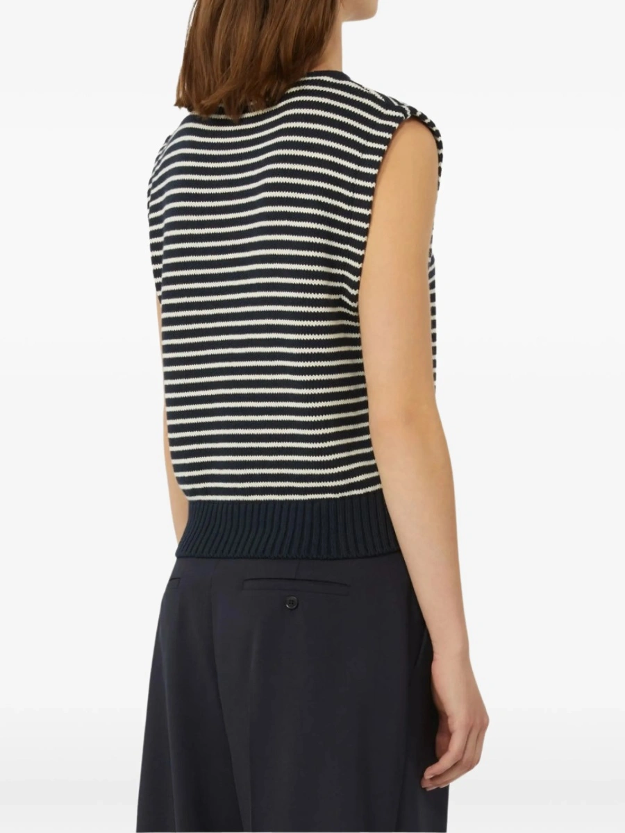 Pulover tricotat Weekend MaxMara albastru - Img 3