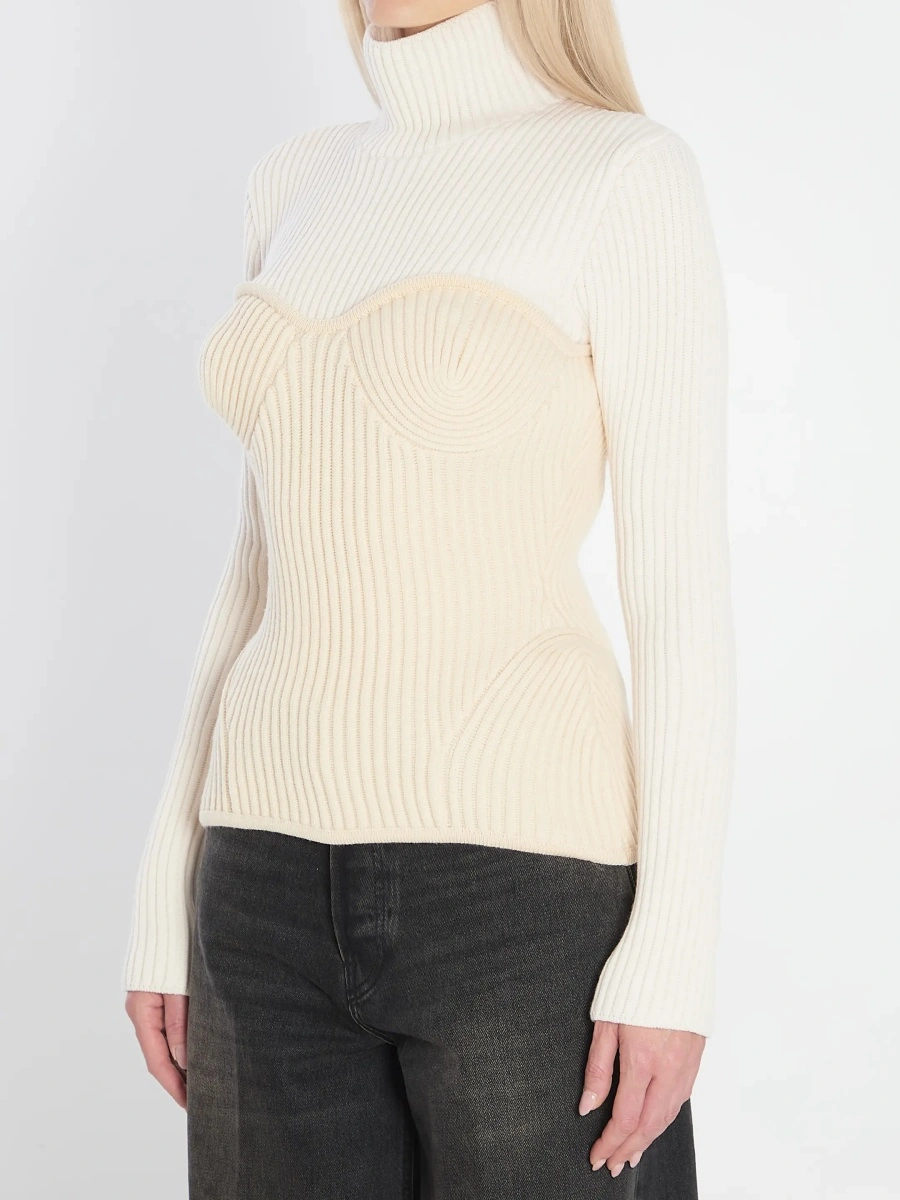 Pulovere Ribbed Knit Pullover - Img 2
