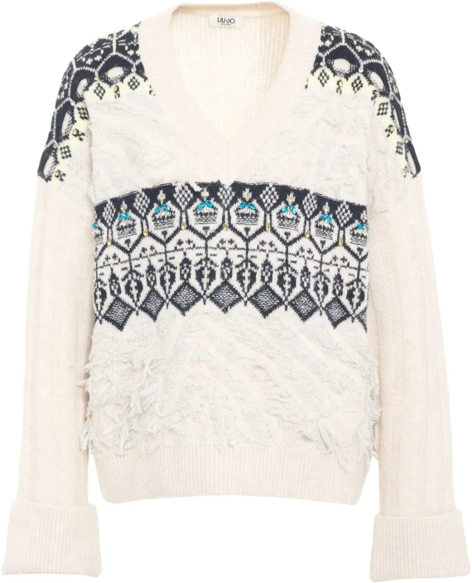 Pulovere Sweater with rhinestone application - Img 2