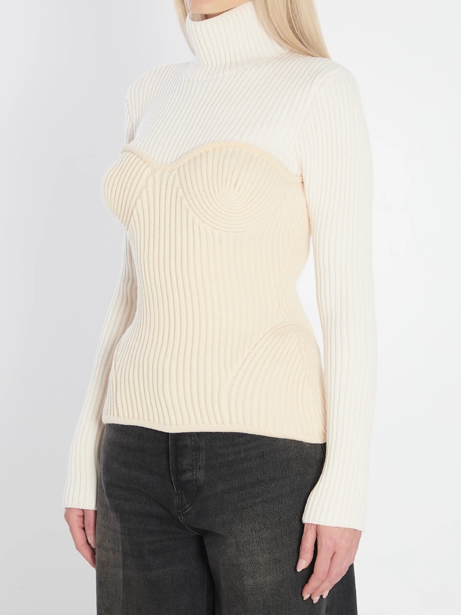 Ribbed Knit Pullover - Img 2