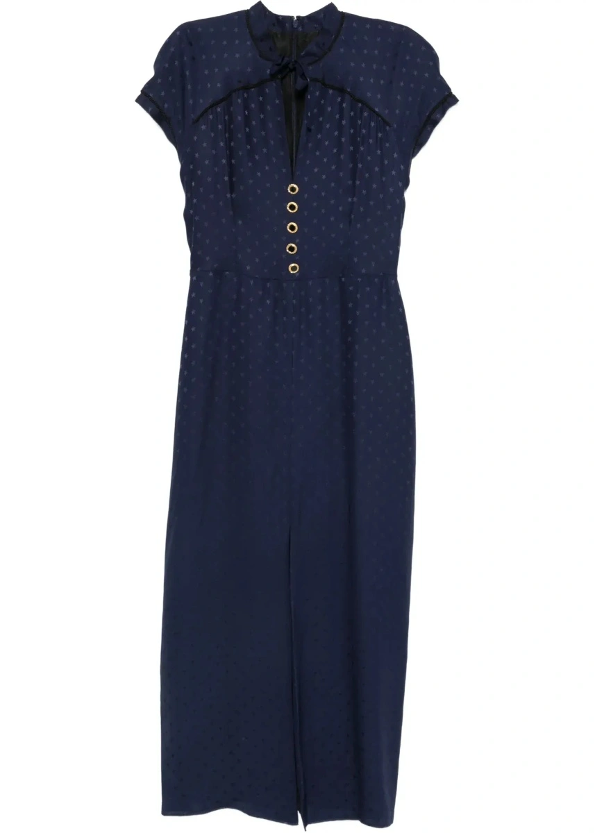 Rochie Alessandra Rich albastra din matase - Img 8