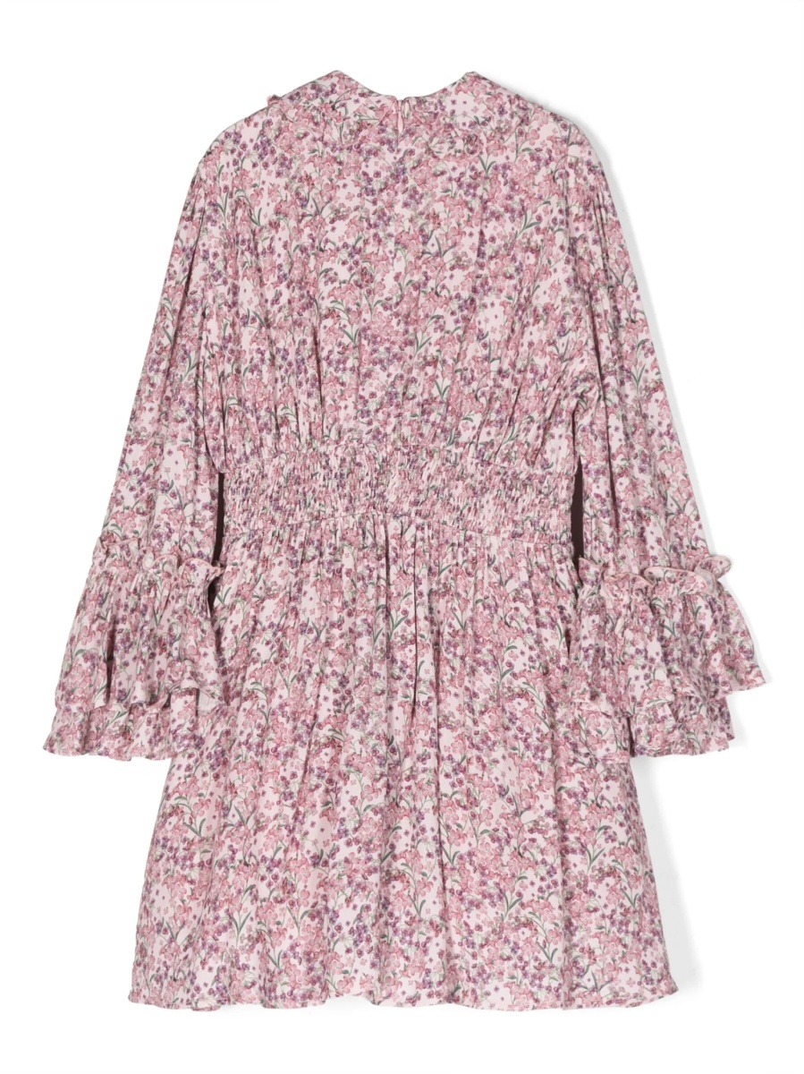 Rochie casual SIMONETTA roz din vascoza si poliamida - Img 2
