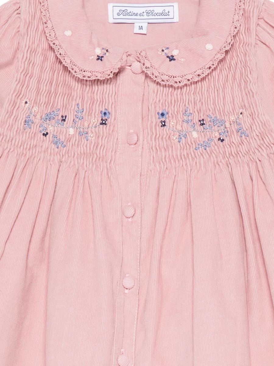 Rochie casual Tartine et Chocolat roz din bumbac - Img 3