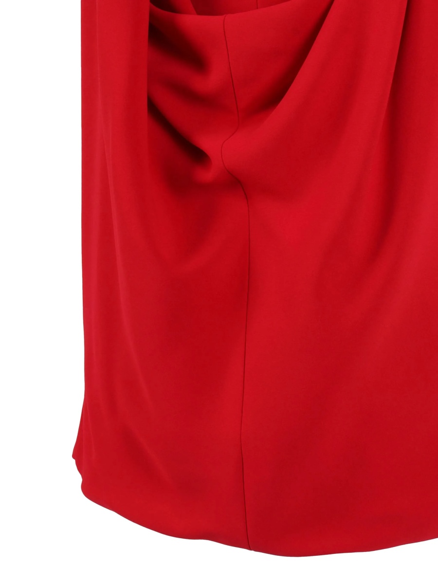 Rochie de ocazie Alberta Ferretti rosie din vascoza si spandex/elastan - Img 3