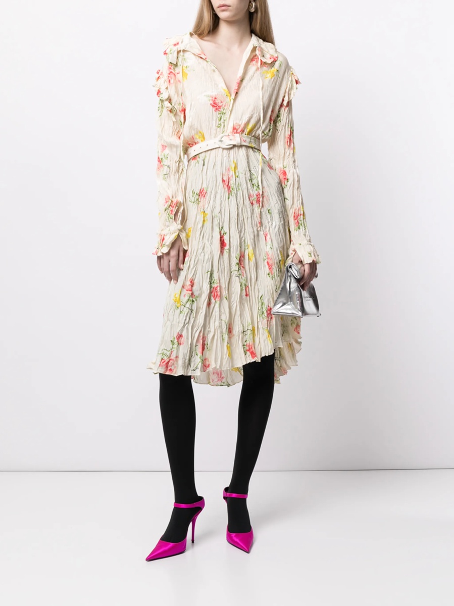 Rochie de ocazie Balenciaga neutra din matase - Img 2
