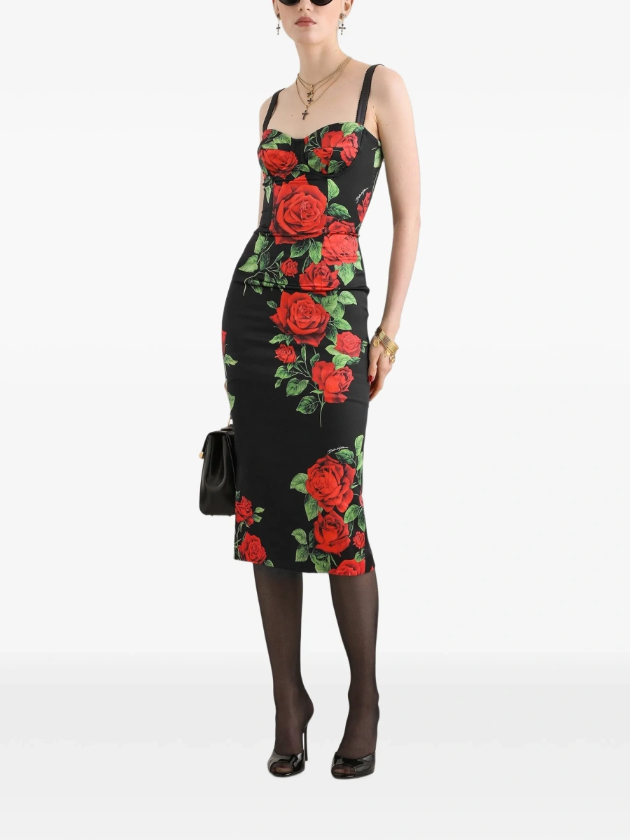 Rochie de ocazie Dolce &amp; Gabbana neagra din elastan si matase - Img 2