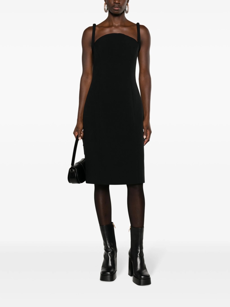 Rochie de ocazie Versace neagra din acetat si vascoza - Img 2