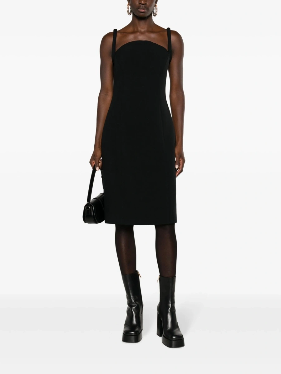 Rochie de ocazie Versace neagra din acetat si vascoza - Img 2