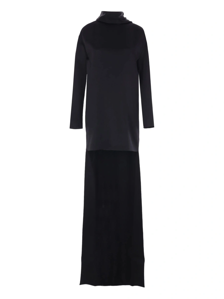 Rochie de seara Tom Ford neagra din vascoza si acetat - Img 2