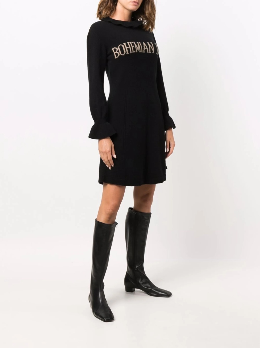 Rochie de zi Alberta Ferretti neagra - Img 3