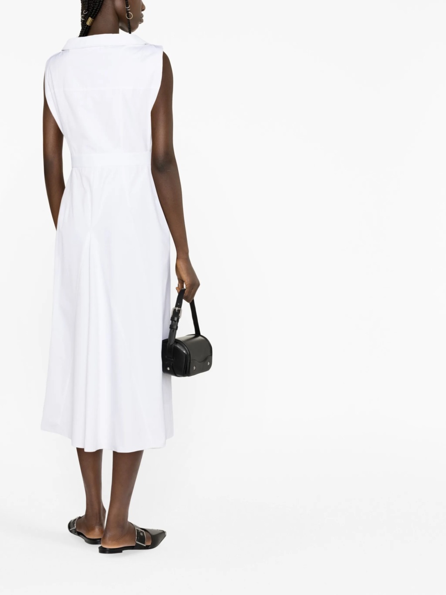 Rochie de zi Alexander McQueen alba din bumbac - Img 3