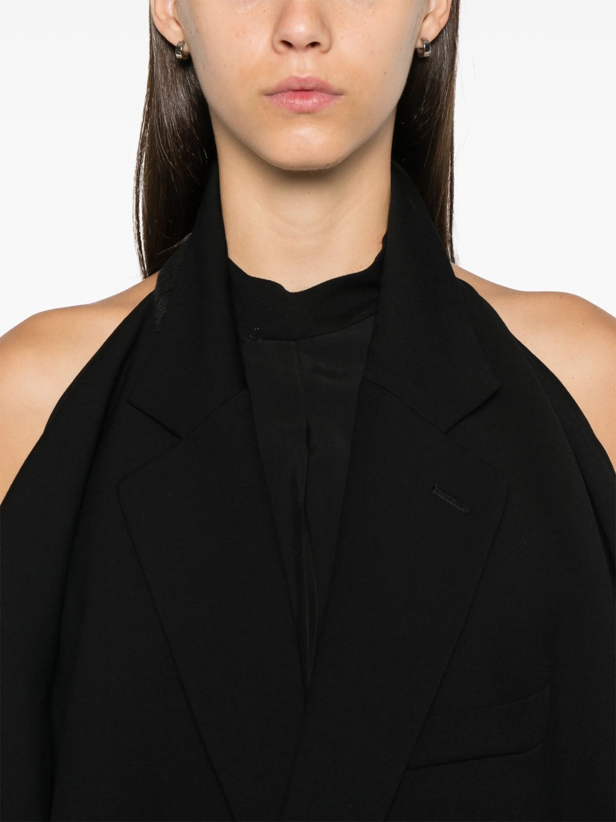 Rochie de zi Balenciaga neagra din vascoza si lana - Img 5