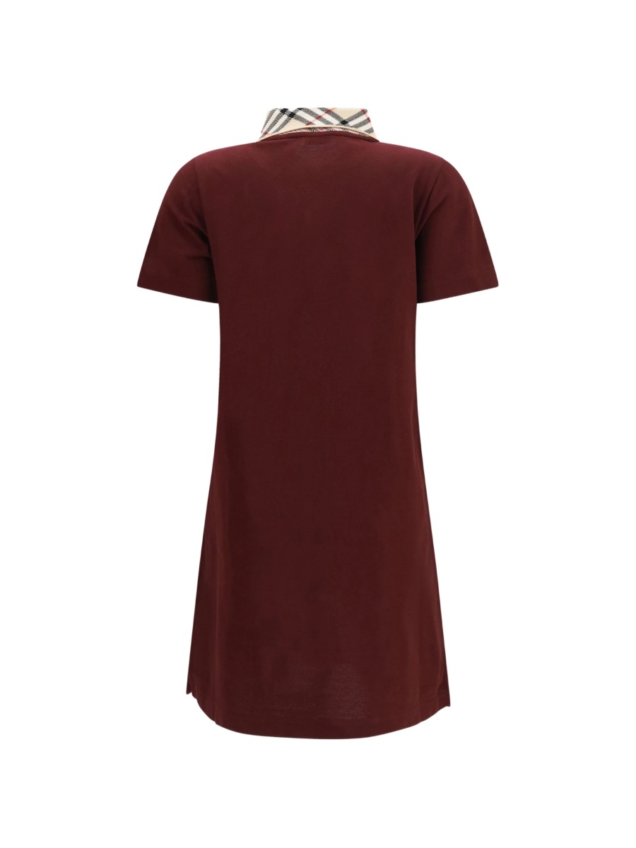 Rochie de zi Burberry rosie din bumbac - Img 2