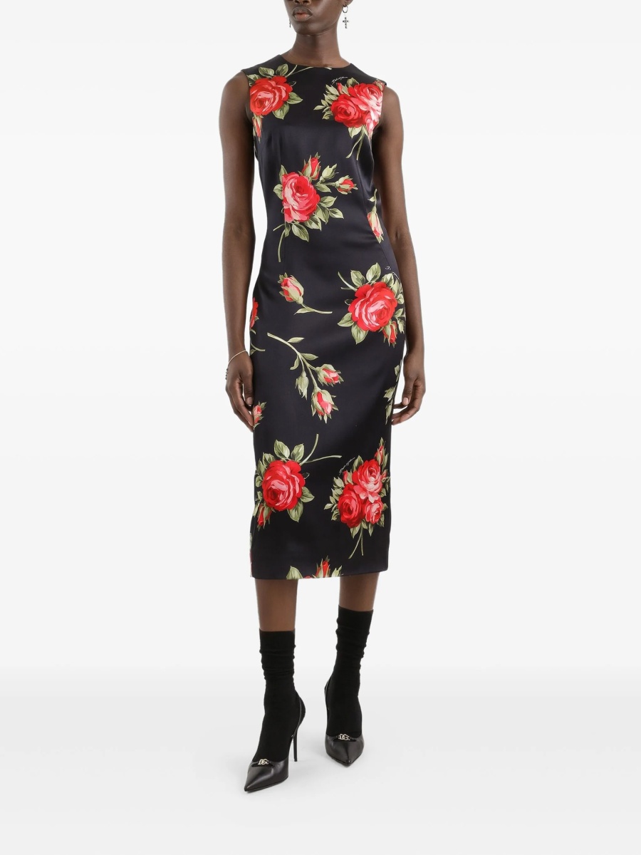 Rochie de zi Dolce &amp; Gabbana neagra din vascoza si elastan - Img 2