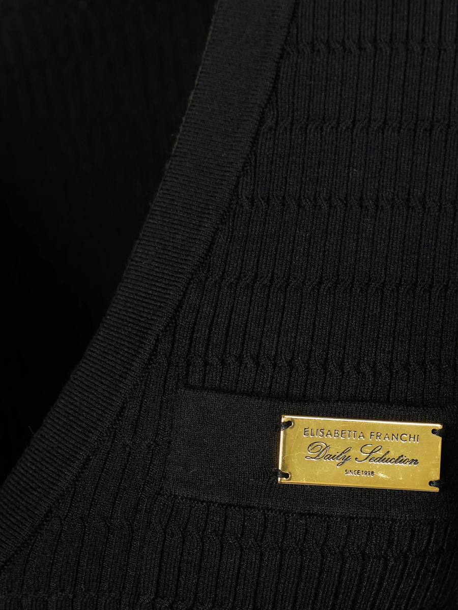 Rochie de zi Elisabetta Franchi neagra - Img 3