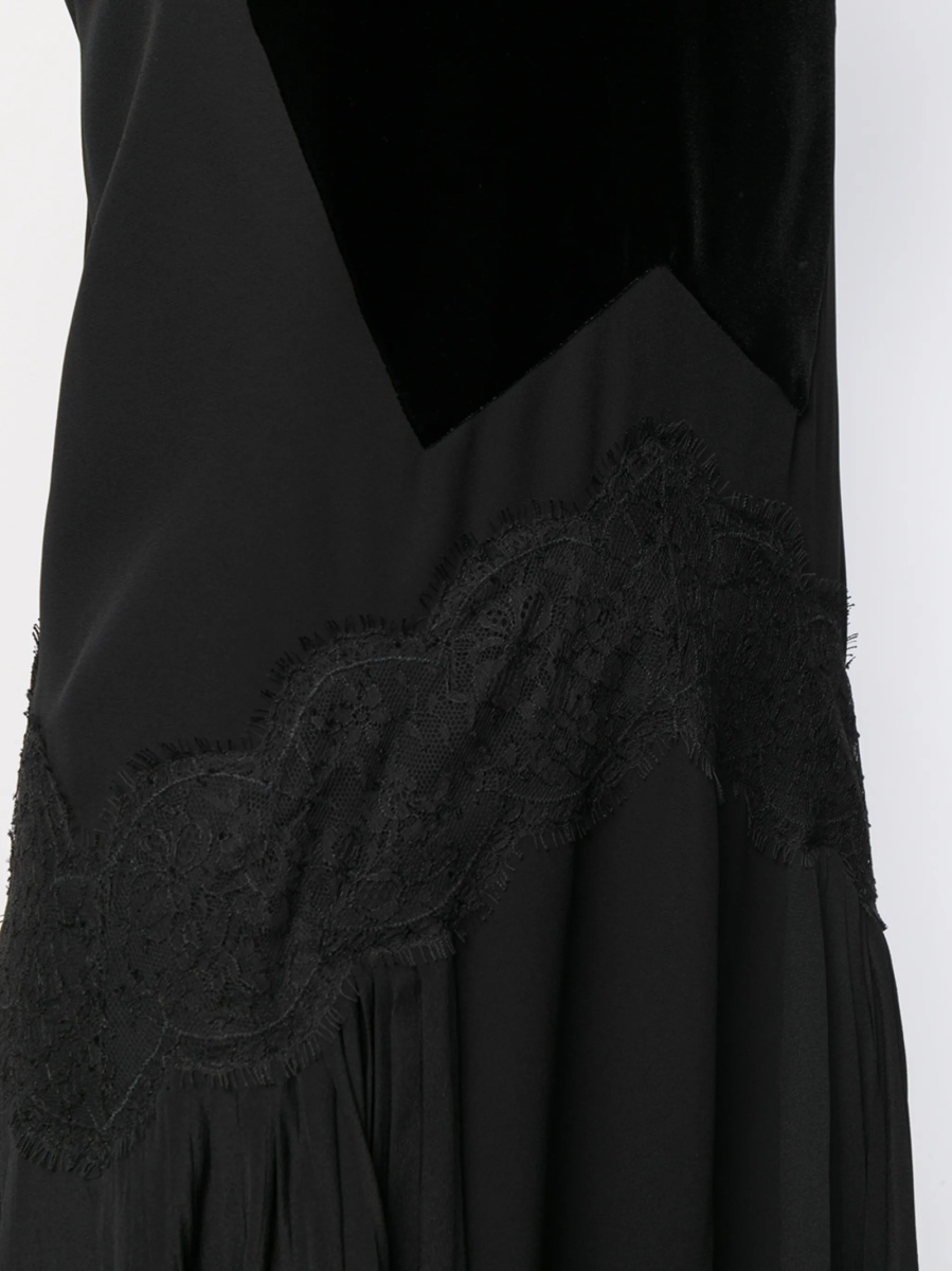Rochie de zi Givenchy neagra din matase si acetat - Img 5