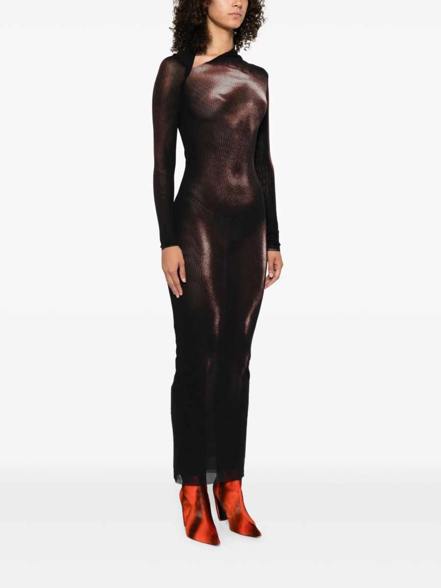 Rochie de zi Jean Paul Gaultier neagra din poliamida - Img 3