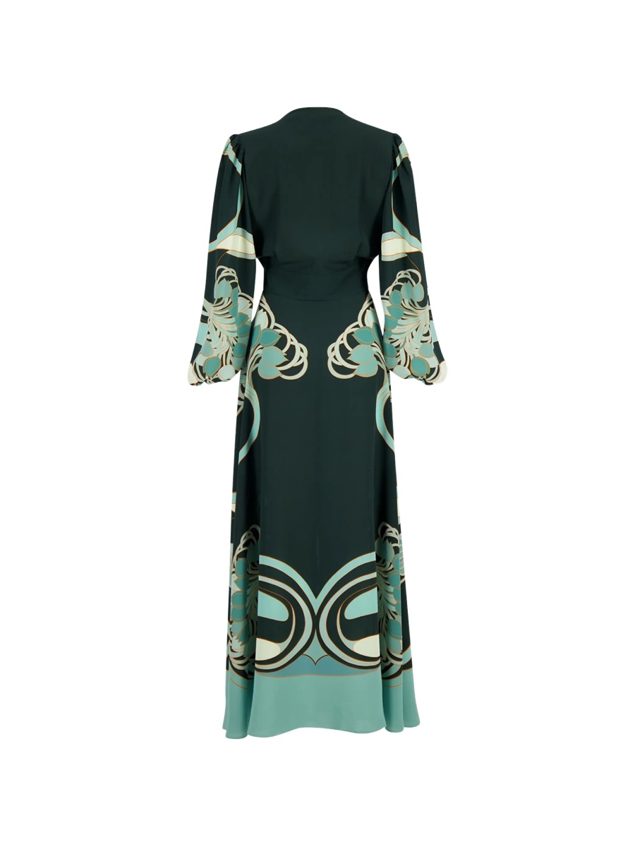 Rochie de zi La DoubleJ verde din matase - Img 2