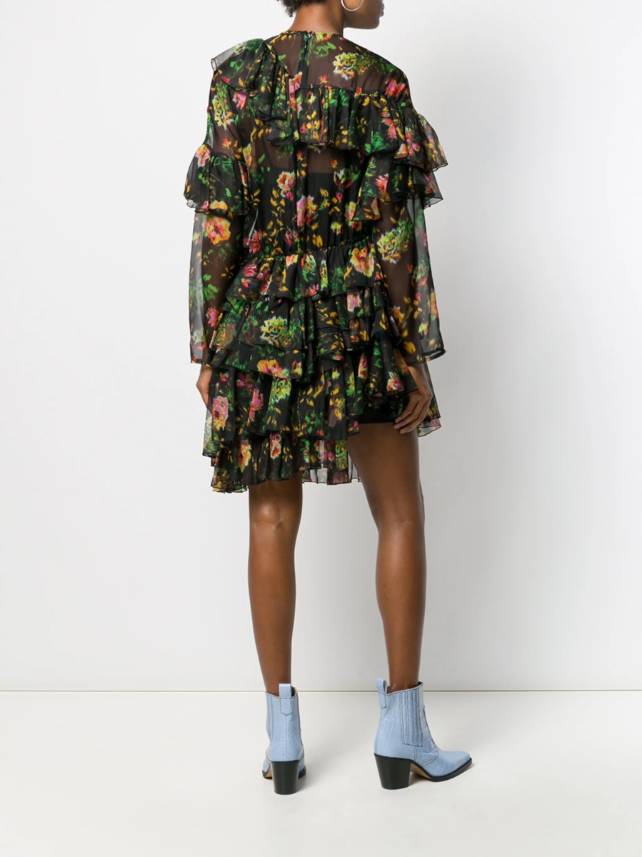 Rochie de zi MSGM neagra din polyester - Img 4