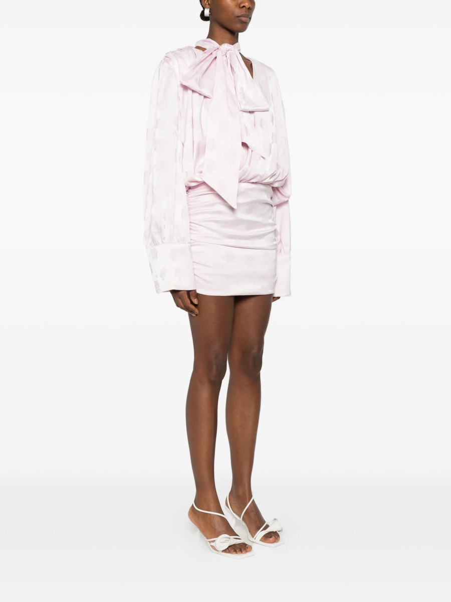 Rochie de zi ROTATE Birger Christensen roz din polyester - Img 3
