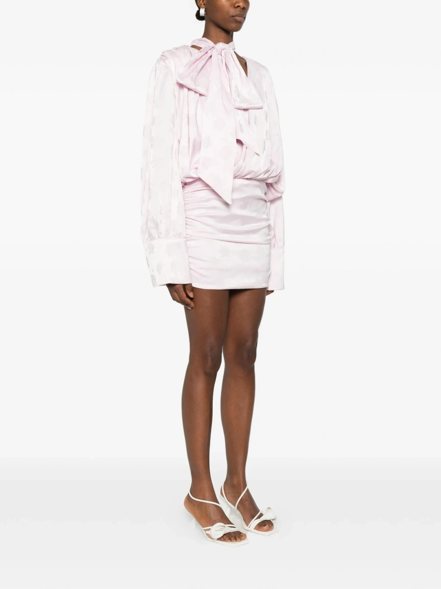 Rochie de zi ROTATE Birger Christensen roz din polyester - Img 3