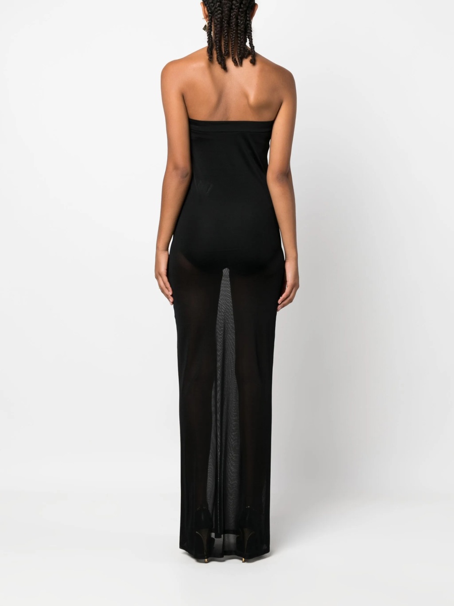 Rochie de zi Saint Laurent neagra din vascoza - Img 4
