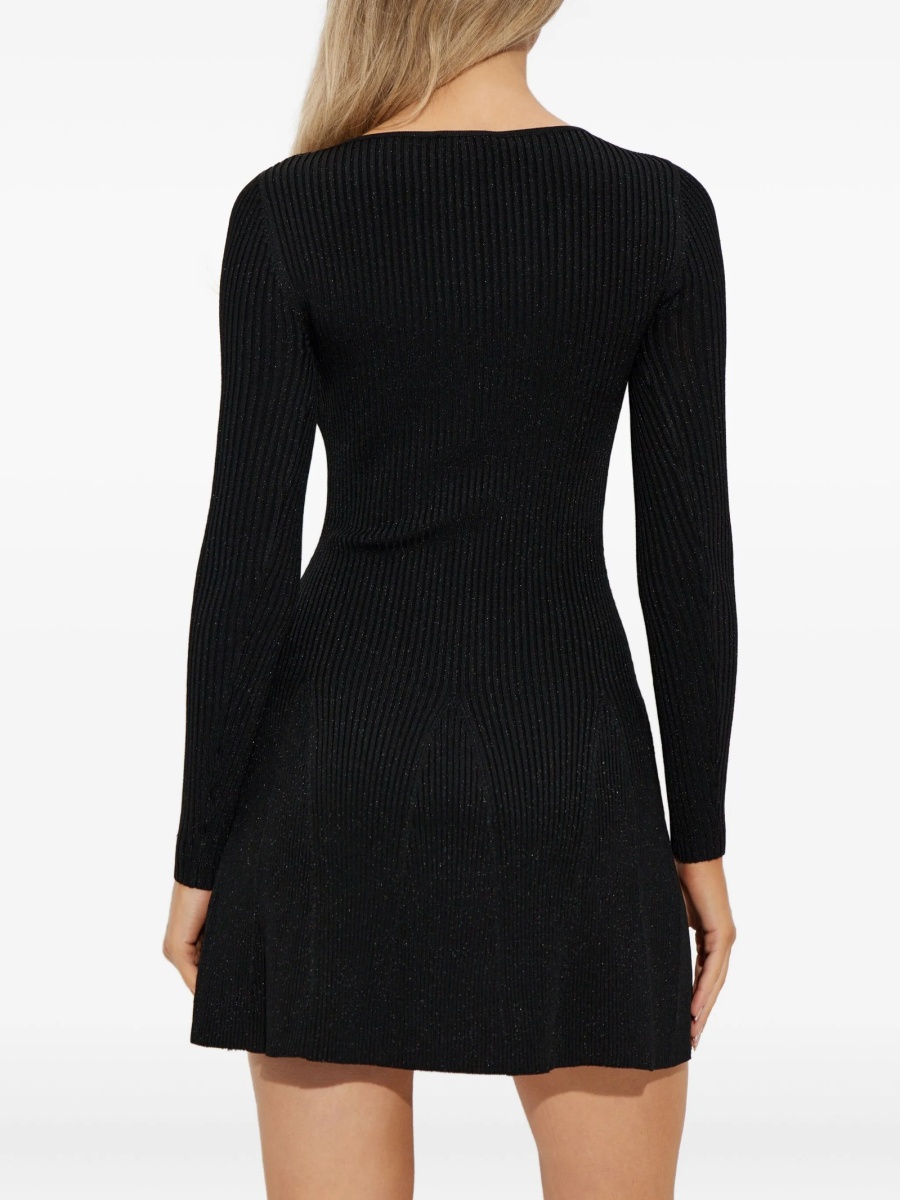 Rochie de zi Versace Jeans Couture neagra din vascoza - Img 4