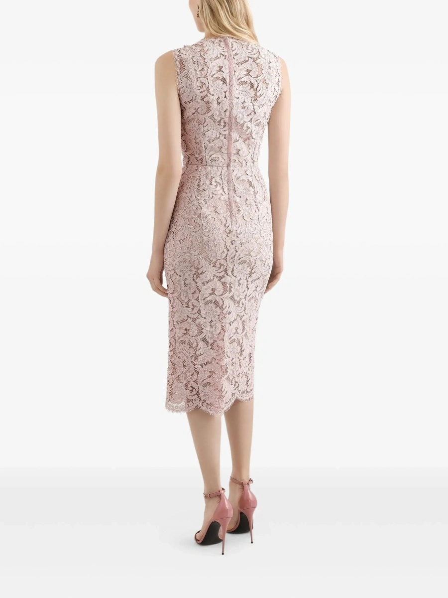 Rochie Dolce &amp; Gabbana roz din bumbac - Img 5