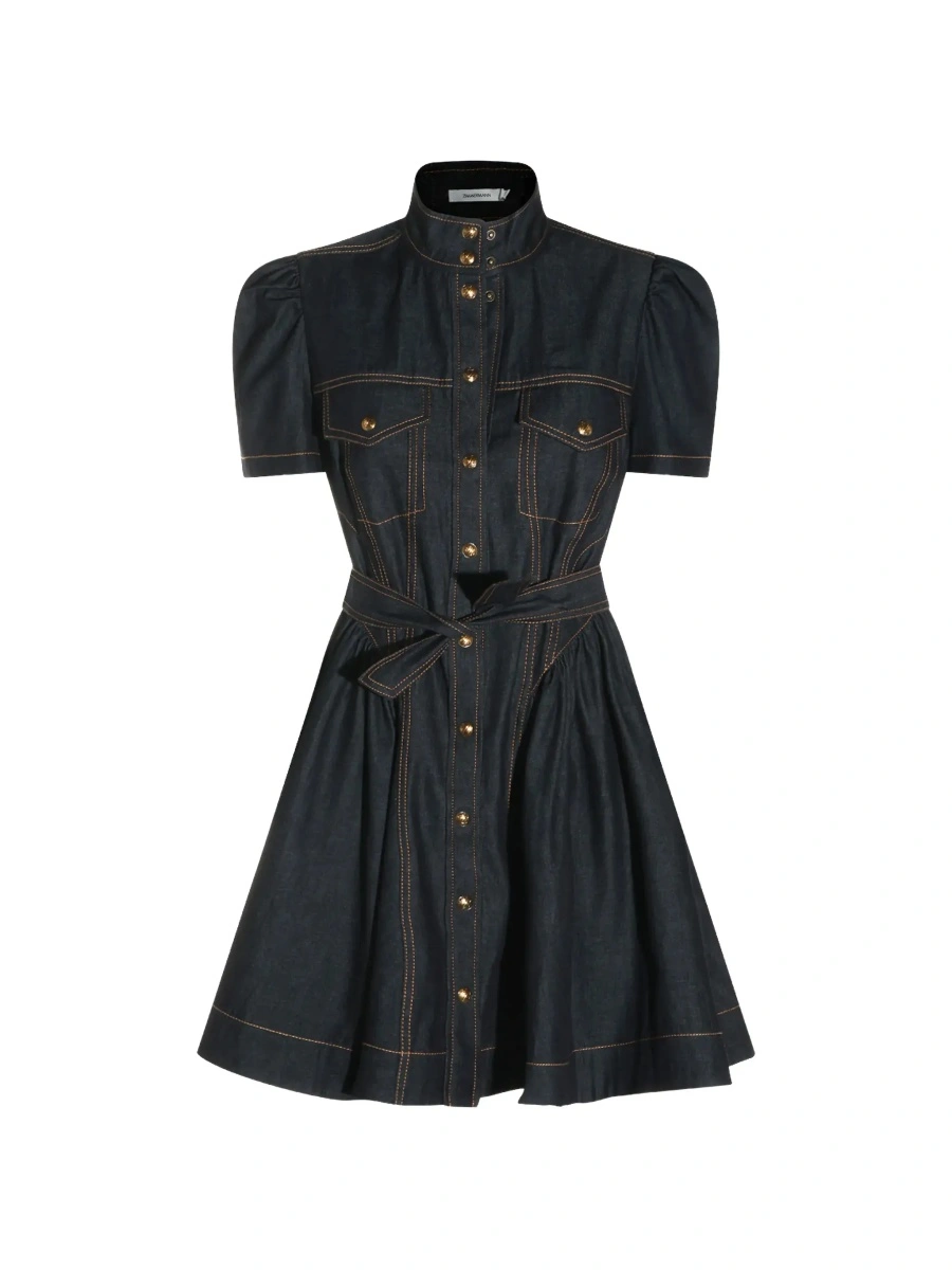 Rochie eleganta ZIMMERMANN albastra din denim - Img 8