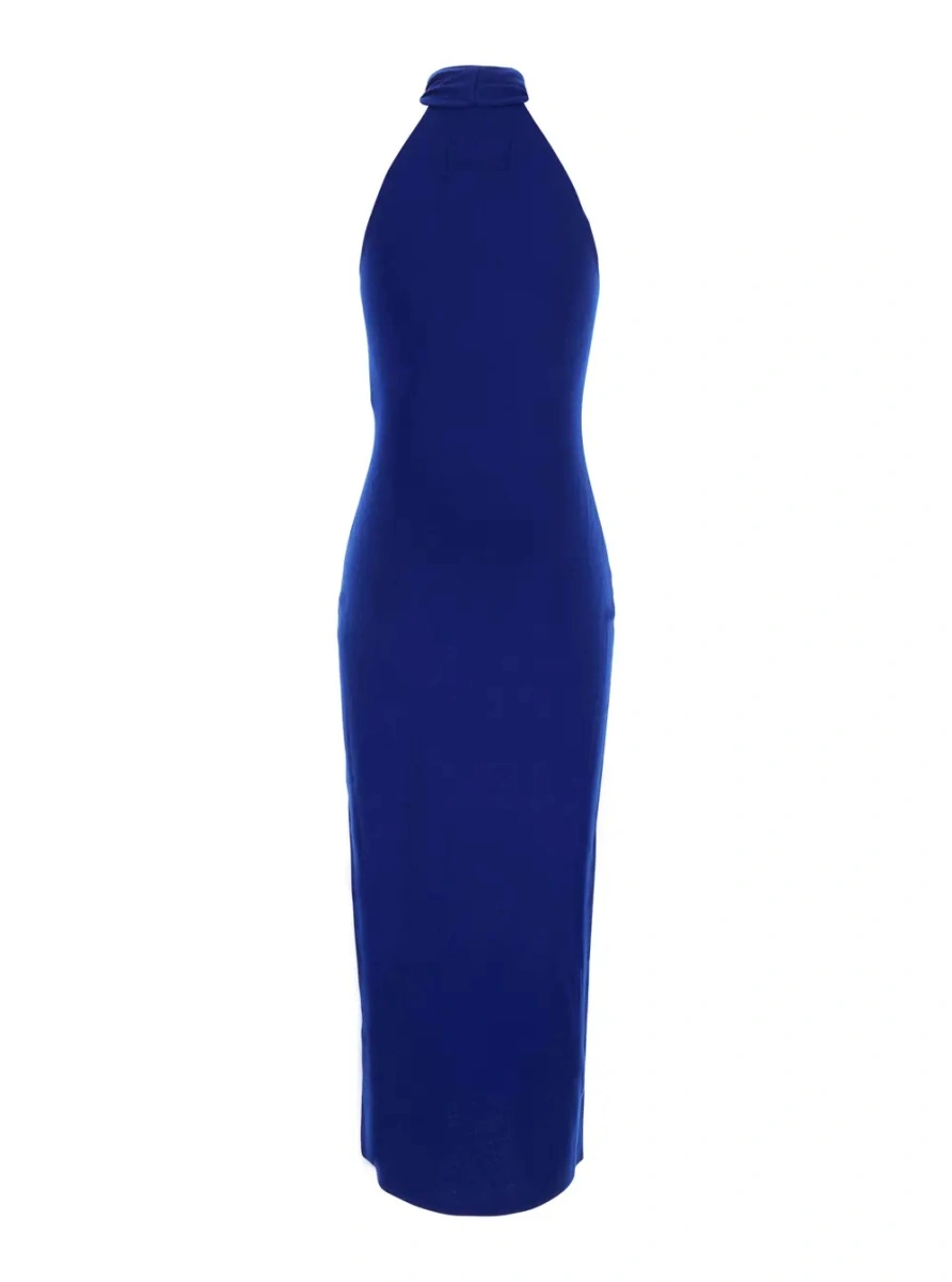 Rochie lunga Givenchy albastra din lana - Img 2
