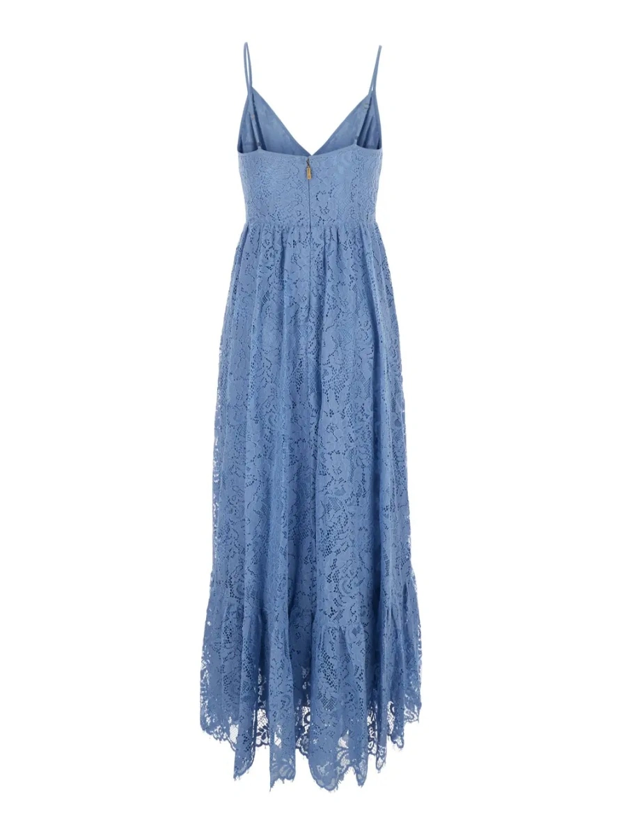Rochie lunga Michael Kors albastra din bumbac - Img 2