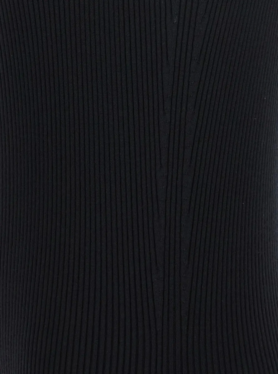 Rochie lunga Rick Owens neagra din vascoza - Img 3