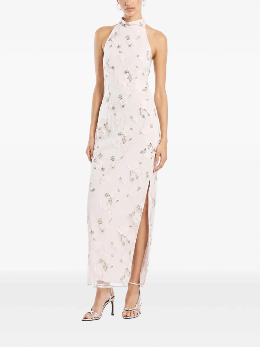 Rochie lunga ROTATE Birger Christensen roz 'Floral' - Img 4