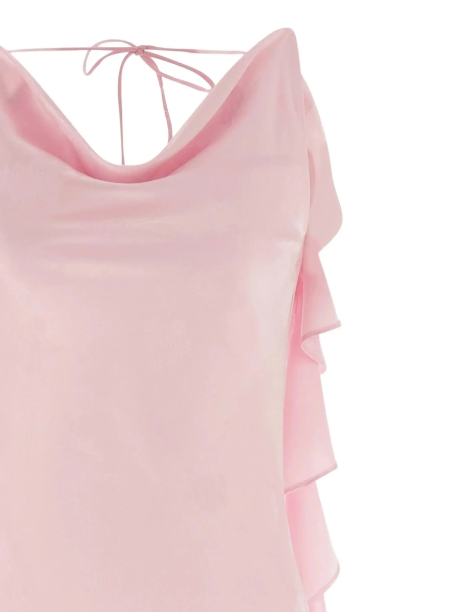 Rochie lunga ROTATE Birger Christensen roz 'Rosa' - Img 5