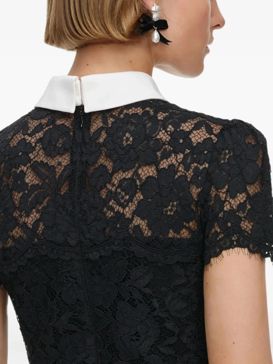 Rochie lunga Self-Portrait neagra - Img 7