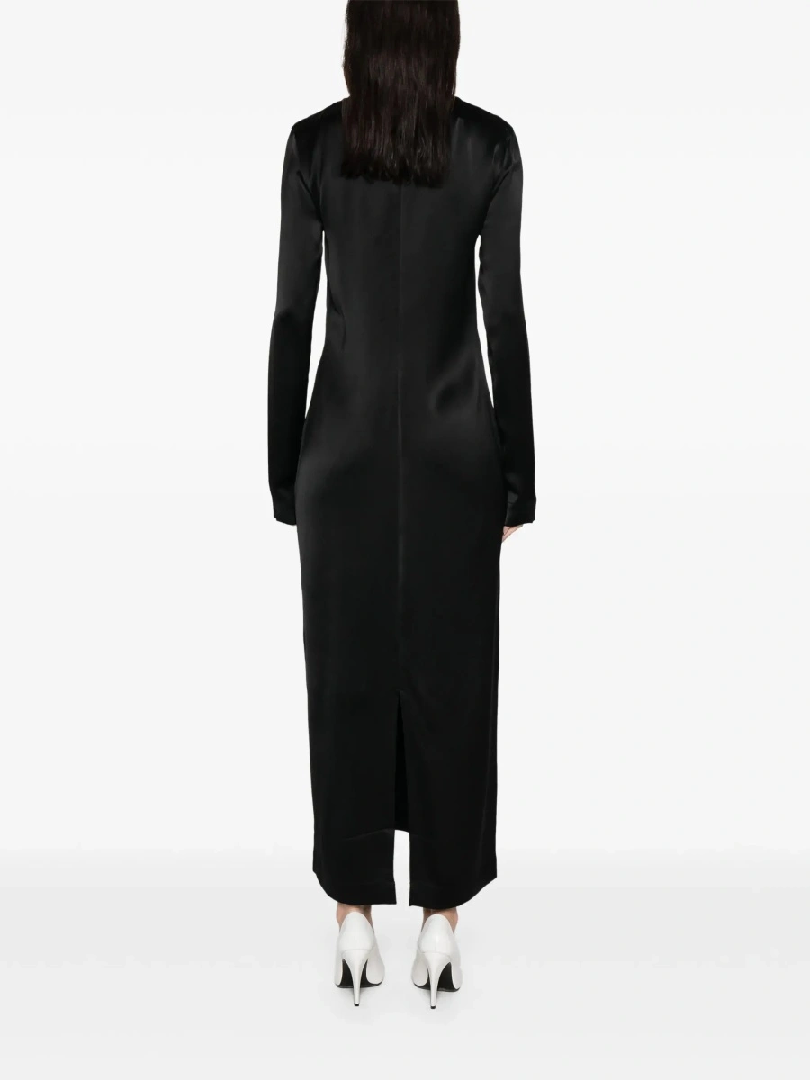 Rochie lunga TOTEME neagra din vascoza - Img 6