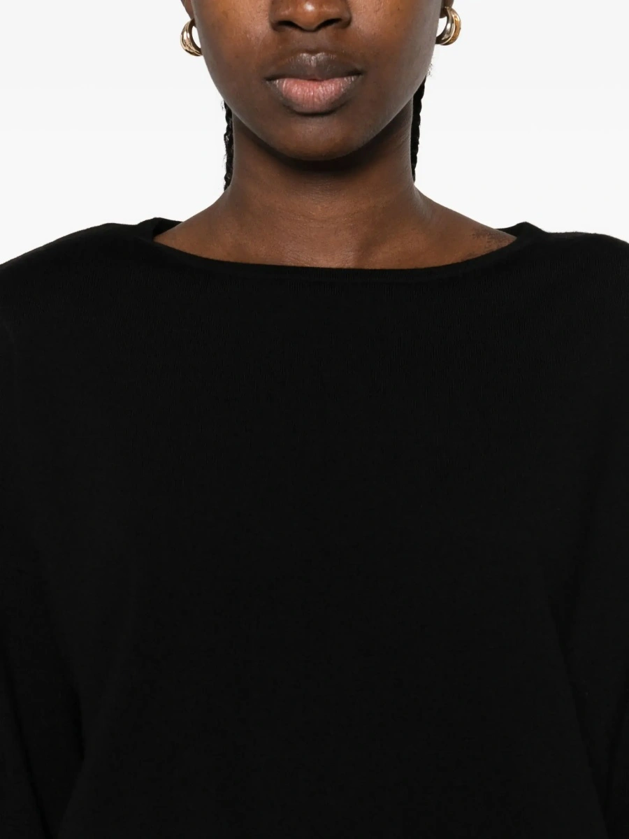 Rochie P.A.R.O.S.H. neagra din lana si casmir - Img 7