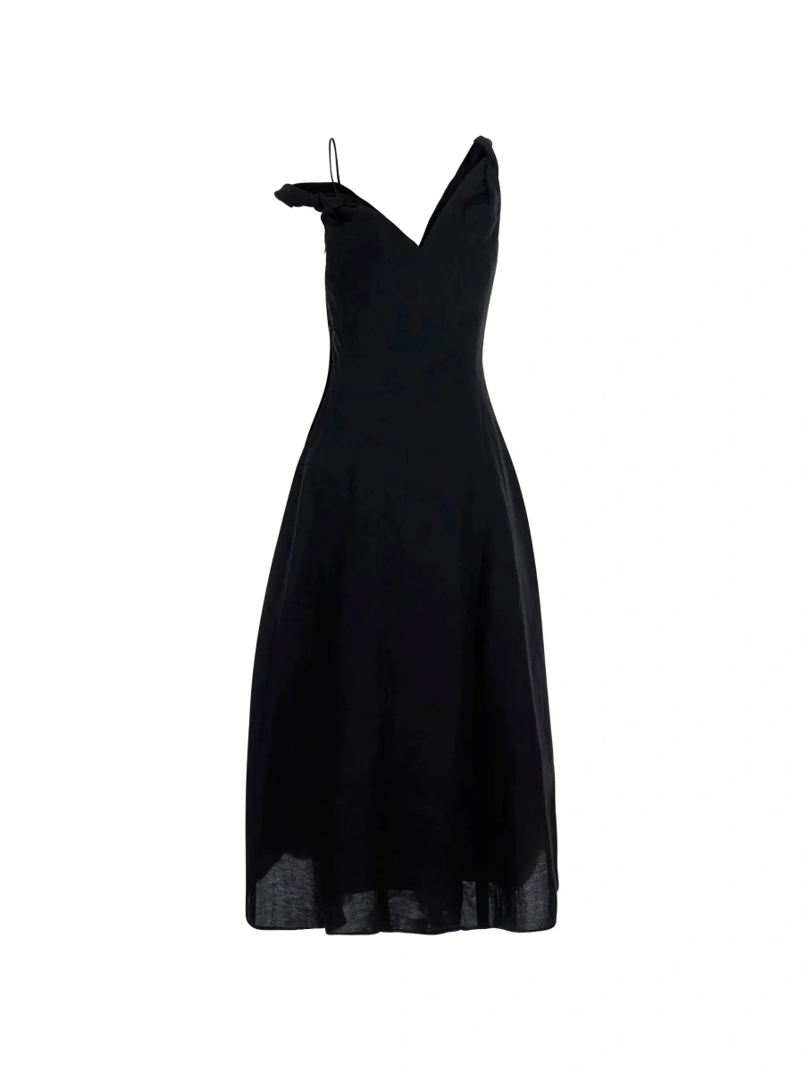 Rochie ROHE neagra din bumbac - Img 4