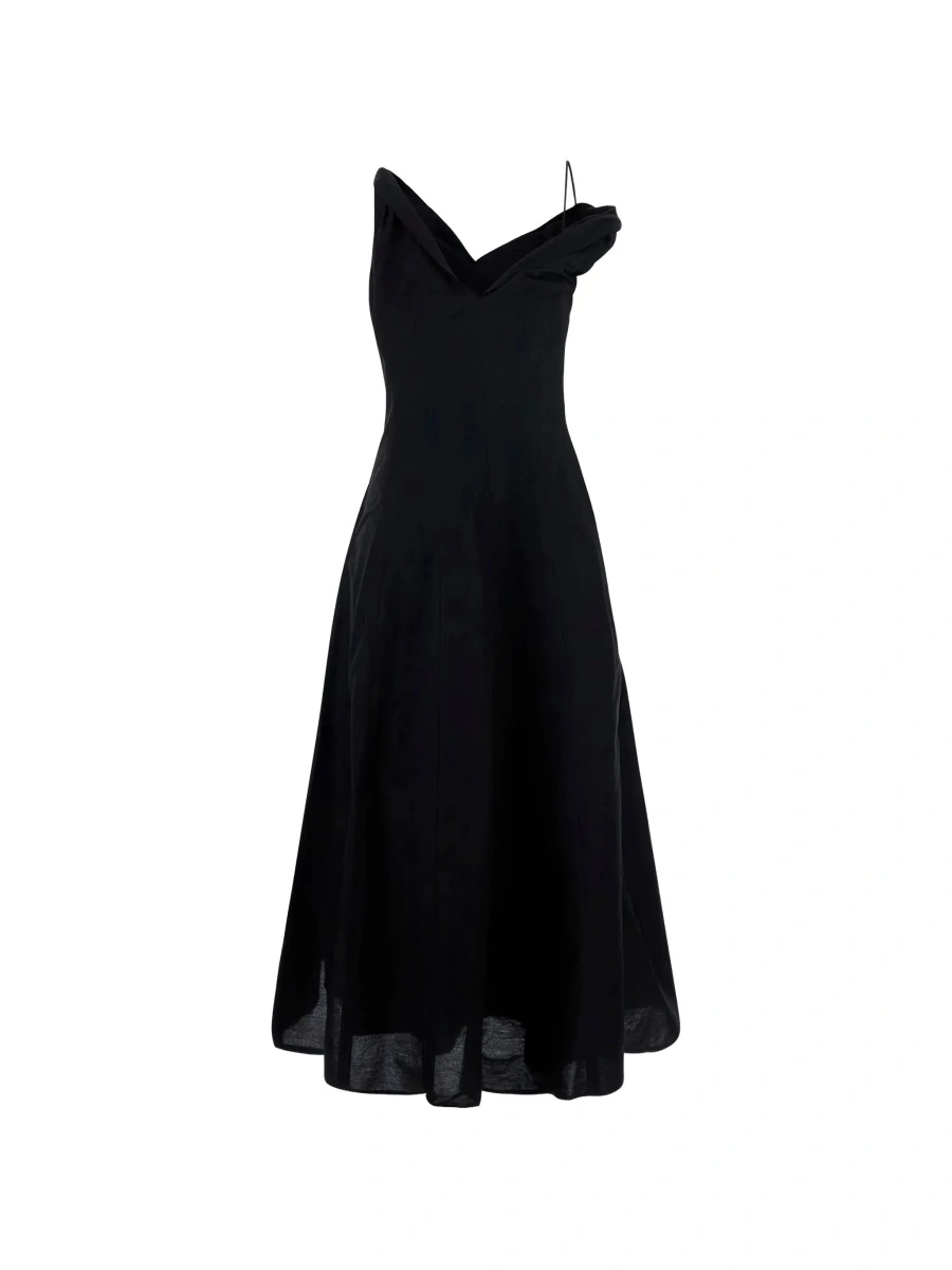 Rochie ROHE neagra din bumbac - Img 6