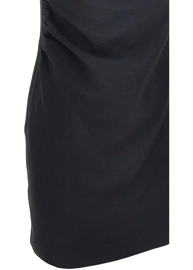 Rochie scurta Pinko neagra din crepe - Img 2