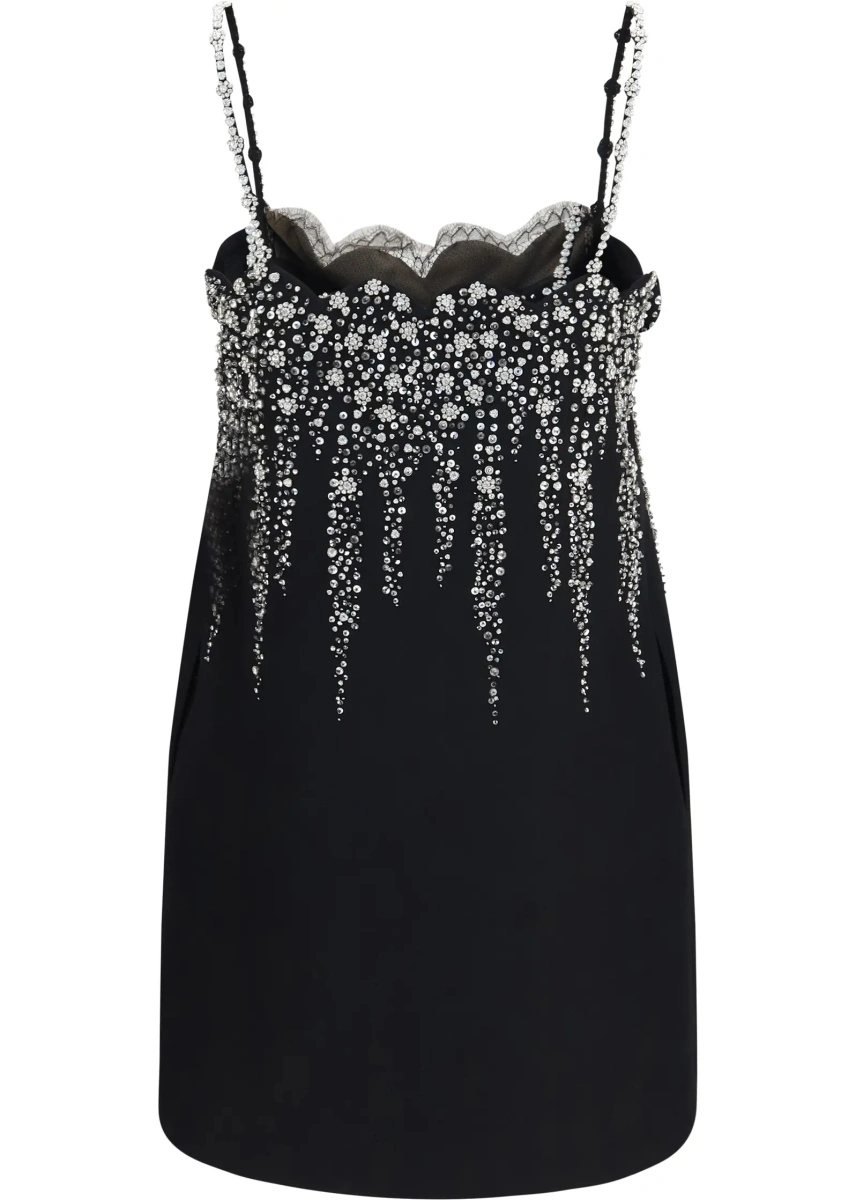 Rochie Valentino Garavani neagra din crep - Img 2