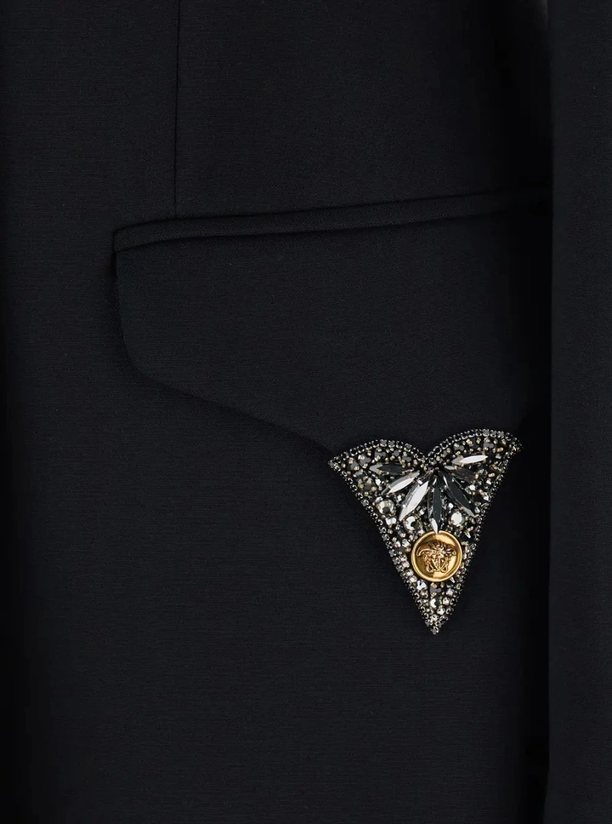 Rochie Versace neagra din lana - Img 3