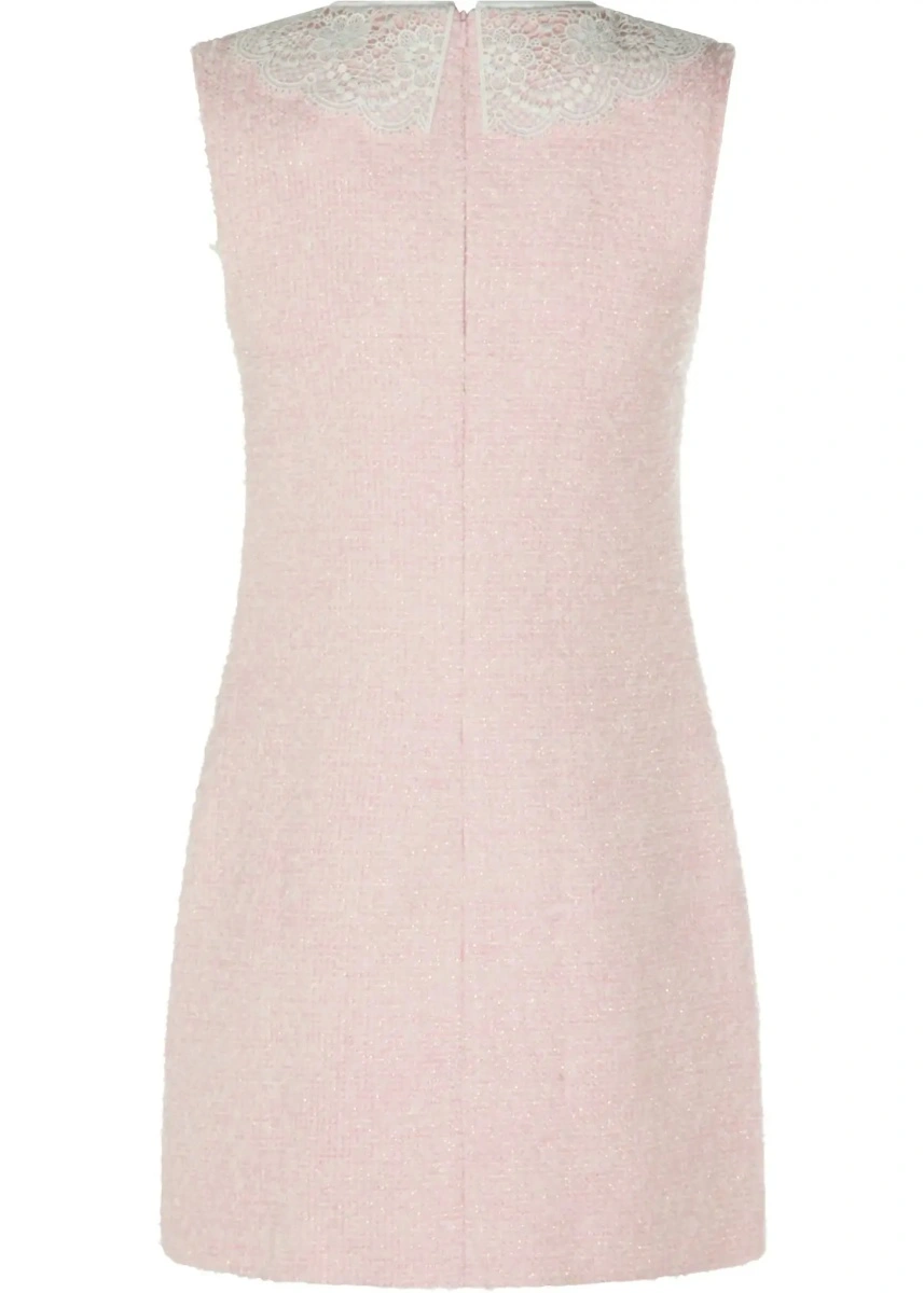 Rochii Bouclé mini Dress with lace collar - Img 4