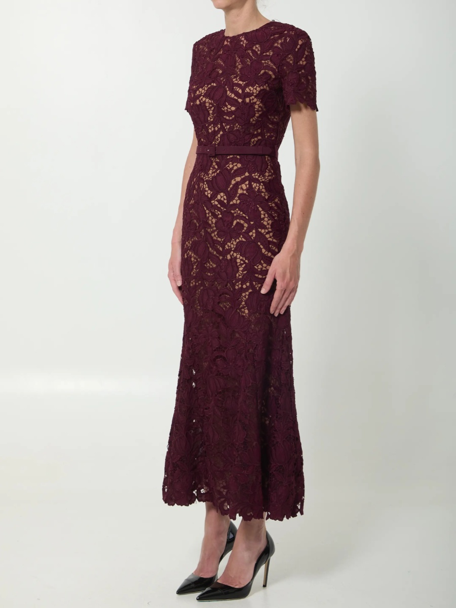 Rochii Burgundy Lace Midi Dress - Img 2