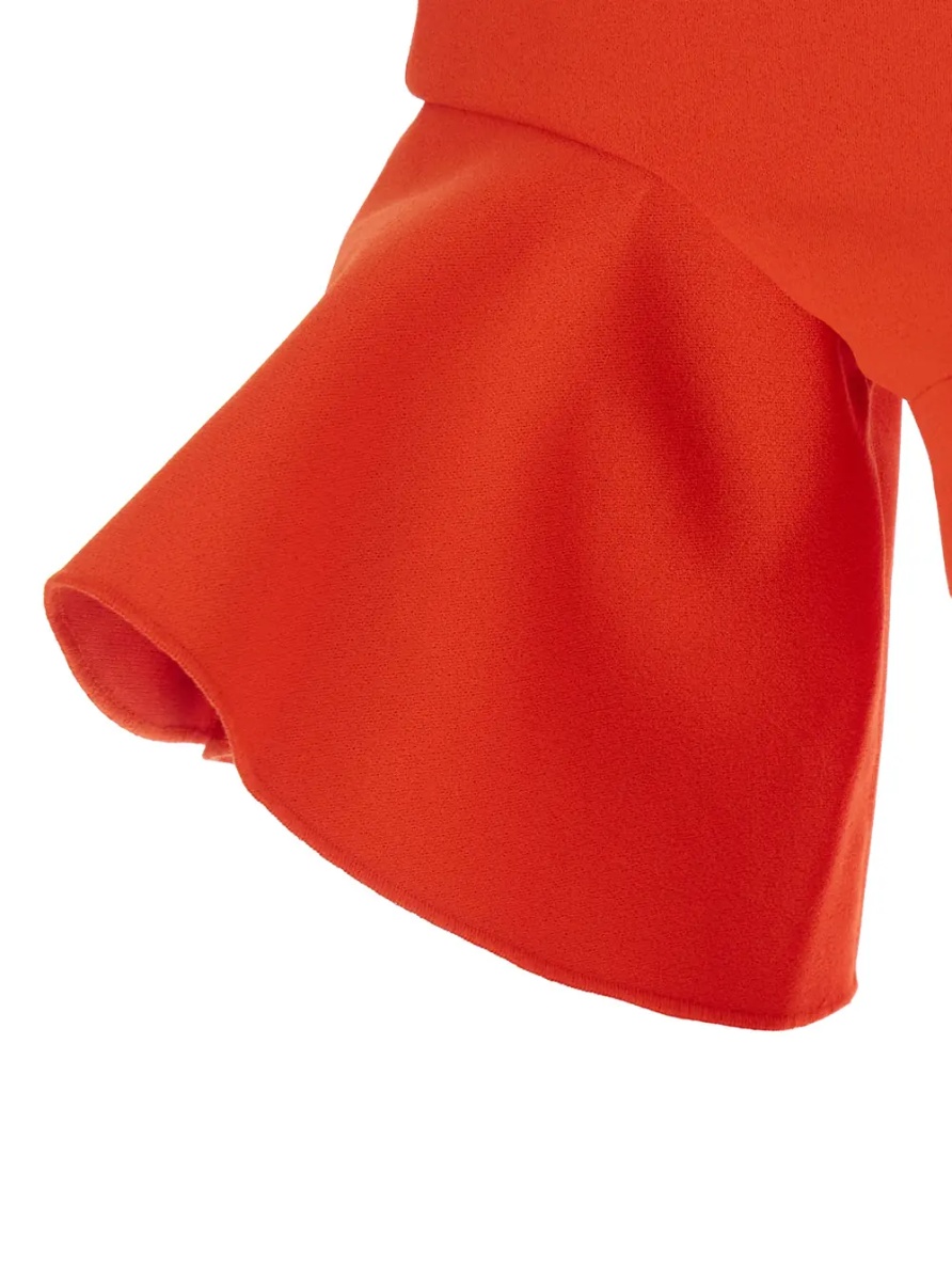 Rochii 'Cielo' Red Long Dress with Off-shoulder and Hidden Zip Closure at the Back in Tech Fabric Women - Img 3