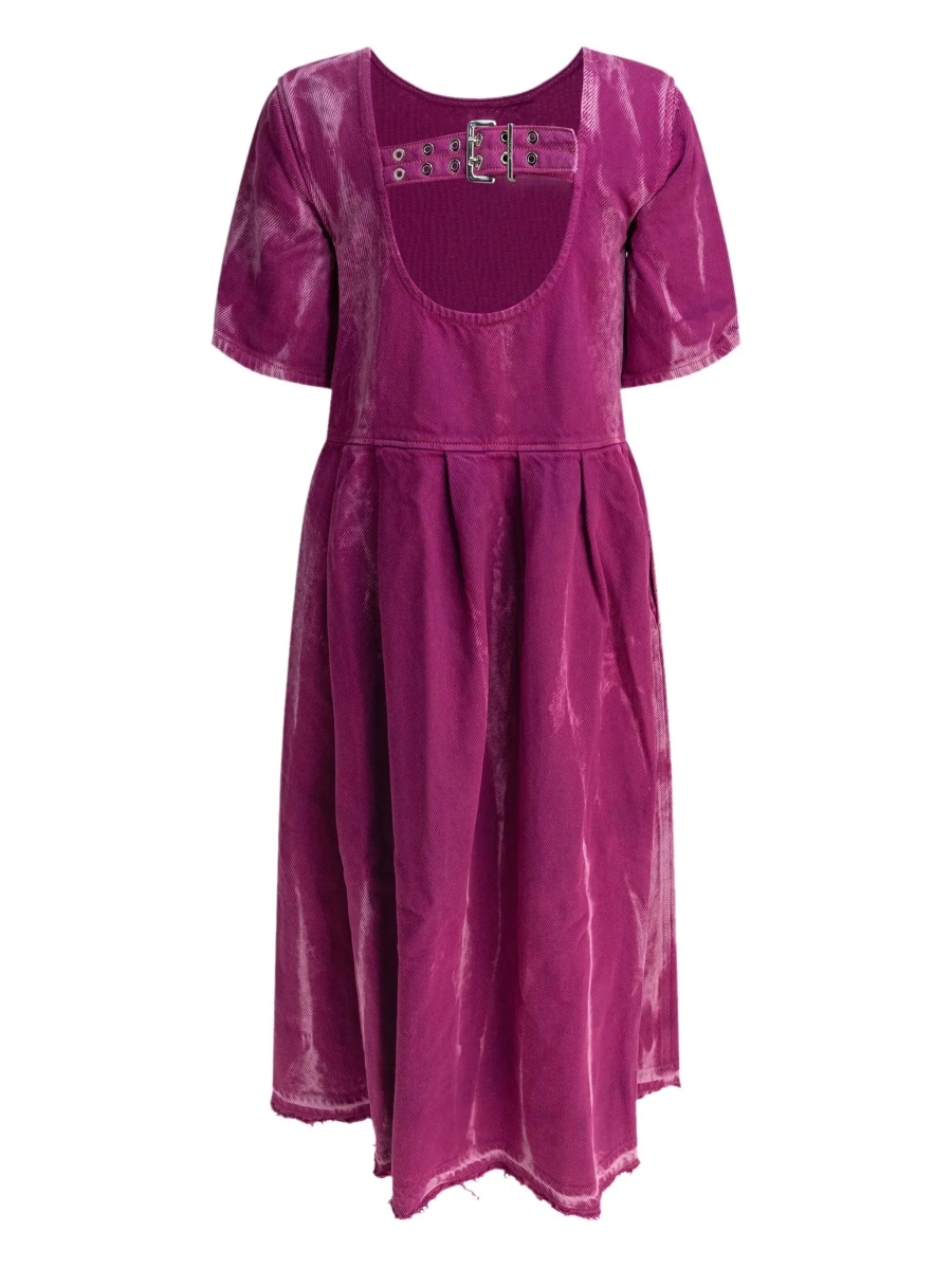 Rochii Denim midi dress with open back - Img 5