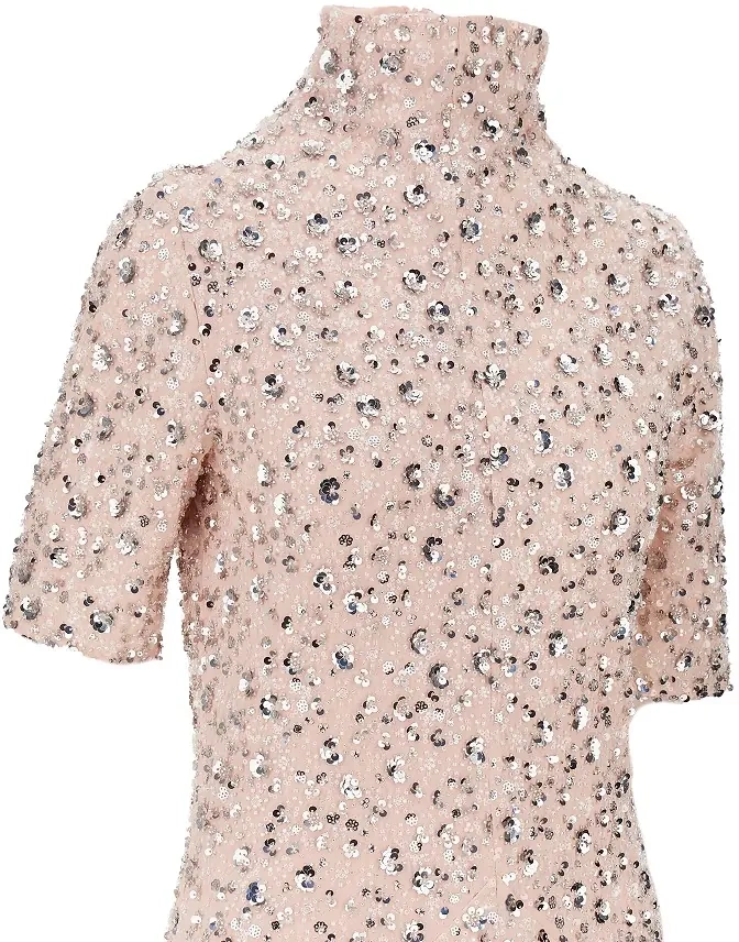 Rochii Floral sequins embroidery midi dress - Img 2